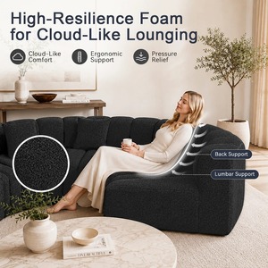<b>Pet</b> Friendly Modular 6-Piece Cloud Couch U-Shaped Sectional for Family Living Room - Product Image 4