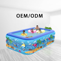210cm tragbarer, langlebiger, aufblasbarer PVC-Pool für Kinder und Familien Fun Water Swimming Activity für Kinder