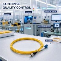 Kabel Patch Cord Serat Optik Aktif LC/UPC ke FC/UPC SM dengan Warna Jaket Kustom ODM untuk Fronthaul Stasiun Basis 5G 1m-100m