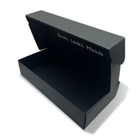 Boîtes Postales Personnalisées Haut de Gamme et de Haute Qualité Noires avec Votre Logo, Laminage Mat, Impression Double Face, Emballage pour Vêtements