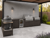 Cuisine barbecue extérieure  et station de grill pour villas Four électrique encastré sur mesure et gril en acier inoxydable