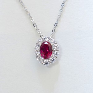 925 Silver Cultivated <b>Ruby</b> <b>Necklace</b> Shines for Fashion, Daily Wear, Parties, Festivals, a Great Gift Surprise for Girls L - Product Image 2