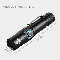 18650 alimenté par batterie Type C USB Rechargeable Mini détecteur de lumière noire Ultraviolet 365nm lampe de poche UV