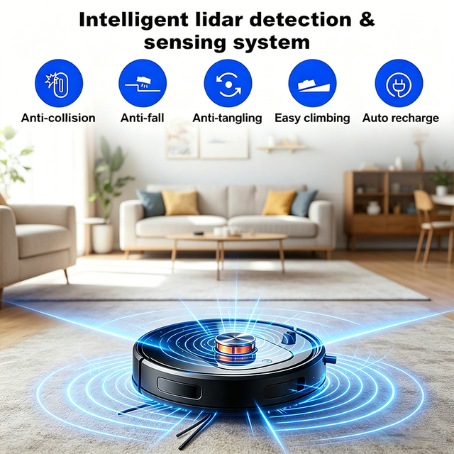 OEM ODM Max 10Kpa Strong Power Electric Ultra Cordless Automatic Smart Auto-mapping Robot Vacuum Cleaner