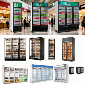 Réfrigérateur <span class=keywords><strong>professionnel</strong></span> d'affichage vertical de porte en verre de luxe Réfrigérateur 470 litres 350l pour le refroidisseur de boisson à la boutique à vendre - Product Image 4