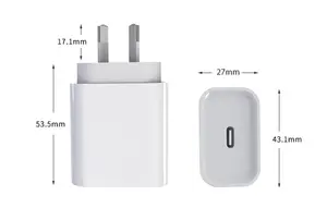 Australia SAA Certified AU Plug 20W PD Wall Adapter Charger Type C Portable携帯電話Charger iphone 12充電器