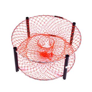 Pot de crabe de pêche filet fort piège de receveur de homard avec 4 côtés support de Tube noir outils pêche crabe Cages accessoires de pêche - Product Image 1
