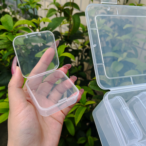 Nhựa Lưu Trữ Trường Hợp 15 Miếng Mini Rõ Ràng Bead Lưu Trữ Container Trong Suốt Hộp Với Bản Lề Nắp Hình Chữ Nhật Nhỏ Tổ Chức - Product Image 2