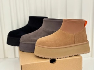 Botas de Invierno Cortas para Mujer <span class=keywords><strong>Dipu</strong></span> 2025, Forradas de Lana, con Forro de Algodón Grueso, con Plataforma y Suela Gruesa para Aumentar la Altura - Product Image 6