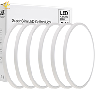 Panel de Luz LED ETL, Regulable, con Cambio de Color, para Techo, 7, 9, 12, 16 Pulgadas, 3CCT, Ultrafino, Sin Parpadeo, Antideslumbrante