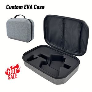 กล่องเก็บเครื่องมือ EVA แบบแข็งสีเทาสั่งทำขายส่ง พร้อมซิปกันน้ำ สำหรับพกพาเดินทาง พร้อมแผ่นโฟมเสริม - Product Image 1