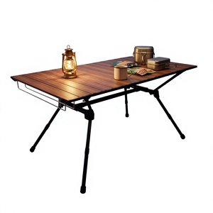 Mesa Plegable Enrollable Ligera con Altura Ajustable y Logotipo Personalizado, Mesa de Aluminio Portátil para Exteriores, Picnic y Camping - Product Image 1