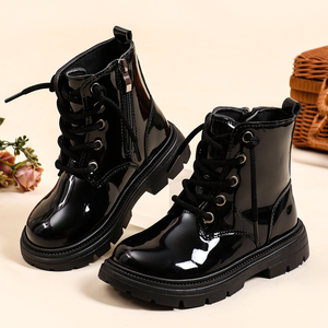 Bottes courtes noires personnalisées pour enfants, bottes à la cheville pour filles - Product Image 3