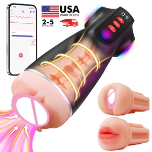 Expédition rapide depuis l'entrepôt américain, pompe à pénis à 3 manchons, 9 fonctions de succion et 9 fonctions de vibration, contrôle par application - Product Image 1