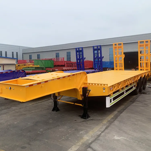รถพ่วงกึ่งพ่วงแบบ Lowbed Drop Deck Gooseneck Lowboy ขนาด 1-2 ตัน สำหรับงานหนัก 3 4 5 เพลา  ขนาด 12.5x2.5x1.5 เมตร ยี่ห้อ Shandong Fengniao - Product Image 4