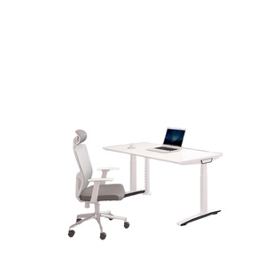 Dual Motor Electric Height Adjustable Modern White MFC Office <b>Desk</b> New Design Sit-Stand <b>Desk</b> for Home Use - Product Image 1