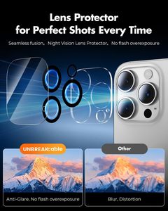 Bộ bảo vệ màn hình kính cường lực độ nét cao Ultra HD cho <span class=keywords><strong>iPhone</strong></span> 16 Pro, chống vỡ, <span class=keywords><strong>4</strong></span>+2 miếng [9H+ Tiêu chuẩn quân sự] - Product Image 5