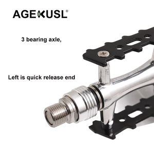 AGEKUSL Pédales de vélo pliantes gauche double pédale QR à dégagement rapide pour pédales de vélo CNC Steel Axis 3 Bearing - Product Image 4
