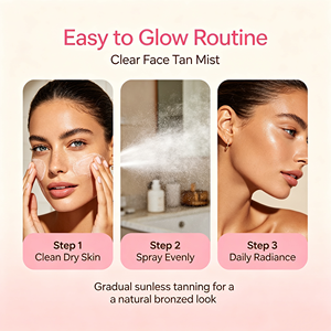 ETRUN - Spray Bronceador Facial Transparente de Marca Privada, Gimme Glow Down, el Mejor Spray Bronceador Facial, Bronceado Gradual, Agua con Bronceador sin Sol - Product Image 3
