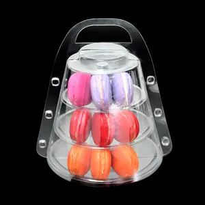 Waatak — tour de présentation ronde en plastique, 4, 6, 10 niveaux, présentoir de Macaron pour la fête et la célébration, présentoirs de pâtisserie et à Dessert - Product Image 4