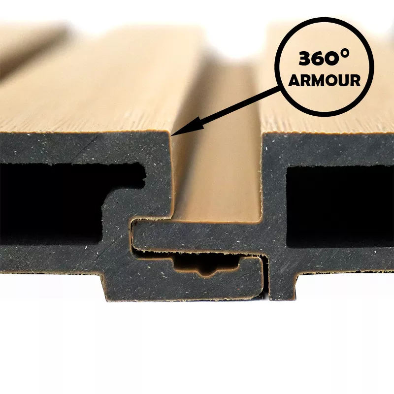 Waterproof Plastic Wood Composite 219x26x2900 WPC Exterior Wall Panel Wall Cladding