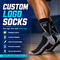 Chaussettes de sport respirantes avec logo de marque personnalisé, chaussettes de course en coton confortables et chaudes pour l'automne, chaussettes de sport et de randonnée sur mesure