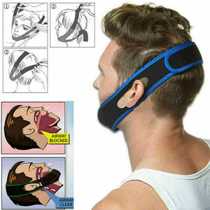 Anti-Schnarch-Kinnriemen Verstellbarer Kiefer-Stütz gürtel Neopren-Stopp-Schnarch gerät Anti-Apnoe-Lösung für die Mund atmung - Product Image 6