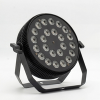 Projecteur LED PAR plat 24x8W RGBWA UV 6-en-1 DMX512 pour scène et mariage