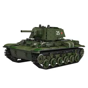 模具王20025军用机动玩具技术应用遥控战斗装配模型套装KV-1坦克积木