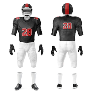 Uniformes de Fútbol Americano Sublimados Personalizados con Diseño de Tela Tackle Twill, Poliéster y Spandex, de Secado Rápido y Transpirables - Product Image 4