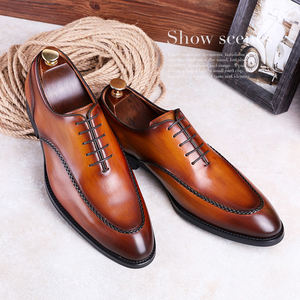 Big Size 38-43 Men's Black Guangzhou Genuine Leather Oxford Business Wedding Shoe 891702 - Product Image 6