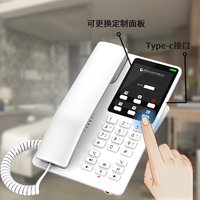 Téléphone IP Hôtelier Grandstream GHP620 PoE 2 SIP 6 touches programmables 10/100 Mbps Conférence audio 3 voies Opus HD Voice USB-C Anti-tremblement GDMS