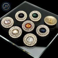 Bouton métallique personnalisé en usine, bouton à tige en alliage de zinc de haute qualité, bouton rectangulaire pour vêtements, bouton à strass, placage avec logo personnalisé
