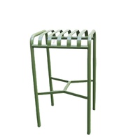 Mobilier de jardin en acier, banc à lamelles moderne, chaise d'extérieur en métal, vente en gros