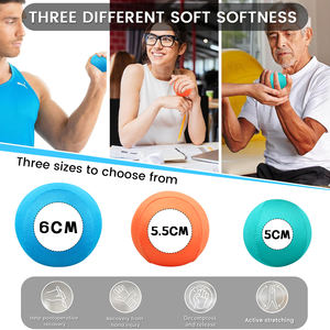 Produsen Profesional Bola Terapi Tangan Kustom Anti Stres TPR Bola Remas Dengan Penutup Kain Logo Cetak - Product Image 2