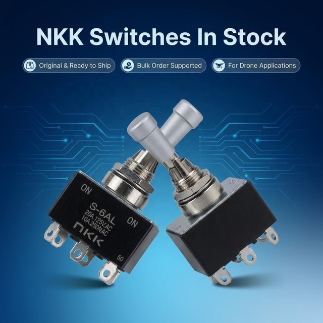 NKK New S6AL Marking S 6AL Toggle Switch 20A 125V ON-ON DPDT IP67 Dustproof Waterproof Automotive Control Panel Panel Mount