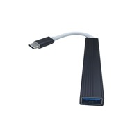 Hub USB 3.0 4 ports en alliage d'aluminium avec adaptateur Type C, répartiteur de données SuperSpeed