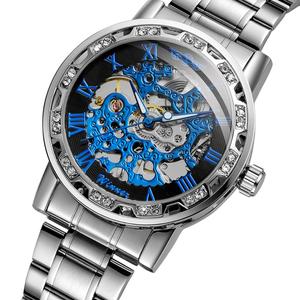 <span class=keywords><strong>Solo</strong></span> para B2B, Fábrica en China, Marca T-winner, Nuevo Reloj Mecánico de Esqueleto para Hombre, Más Vendido, Logotipo Personalizado, Correa de Acero Inoxidable - Product Image 4