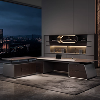 Bureau de direction moderne haut de gamme en MDF, design modulaire avec tiroir de rangement, mobilier de bureau