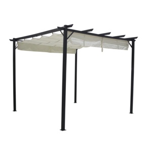 현대 3x3x2.4M 철 정원 Pergola 야외 Sunspelcer 개폐식 캐노피 파빌리온 공원 간이 텐트 사용 야외 가구 - Product Image 2