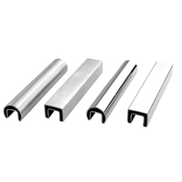 Profilé d'extrusion en aluminium de haute qualité pour garde-corps en verre, canal en U en aluminium, extrusion d'aluminium