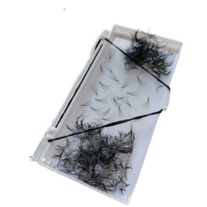 Boîte d'emballage de logo personnalisé d'éventails synthétiques 5D faits à la main de camélia pour des extensions de cils à volume libre fabriquées au Vietnam - Product Image 5