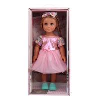 18-Zoll-Vinylpuppe, Anziehpuppe für Zuhause, weiche Gummipuppe, festliche Baby-Puppe mit weißer Haut, Spielzeug für Mädchen ab 3 Jahren