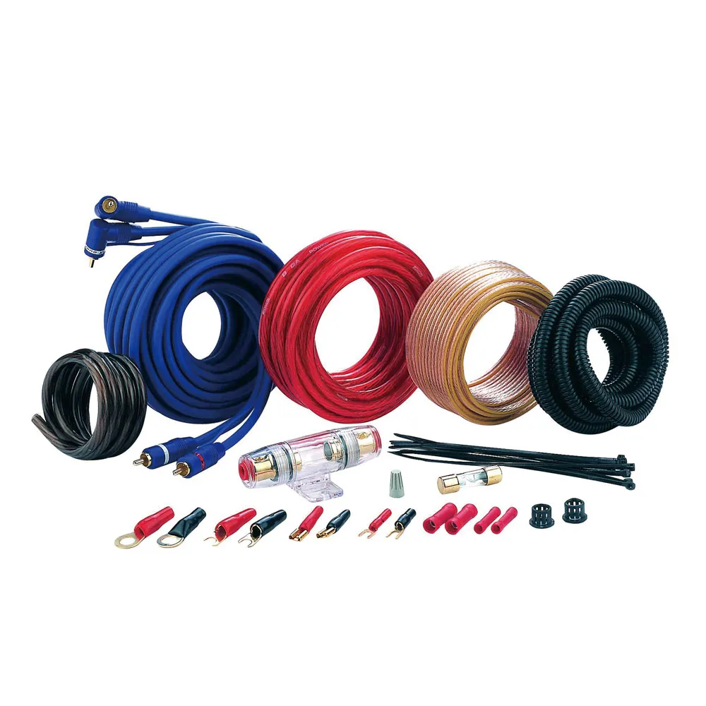 PS-K4 8 calibre claro rojo y negro coche amplificador de Audio de instalación de cableado de potencia Cable Kit