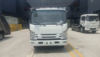 Camion à ordures Isuzu 4x2 manuel personnalisé pour l'exportation, 7 m³ de capacité, compacteur de déchets à chargement arrière de haute qualité, haute efficacité