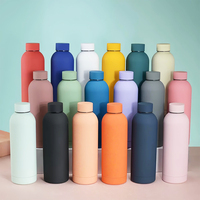 Thermos isotherme en acier inoxydable personnalisé avec logo, gourde de sport bon marché, flacons isothermes, bouteilles d'eau chaude en caoutchouc