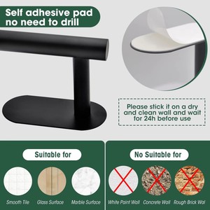 Ensemble d'accessoires <span class=keywords><strong>de</strong></span> salle <span class=keywords><strong>de</strong></span> bain 4 pièces en acier 304, comprenant un porte-papier <span class=keywords><strong>toilette</strong></span> et des crochets pour peignoirs et serviettes - Product Image 4
