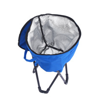 Chaise glacière portable et pliable en acier au carbone avec isolation détachable pour pique-nique et camping en extérieur