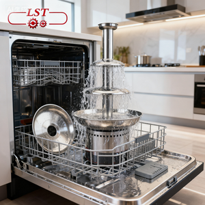 Lst Mới Tùy Chỉnh Thương Mại Sô Cô La Đài Phun Nước Fondue Thác Máy 5/6/7 Tiers Hot Dispenser Máy Cho Sô Cô La - Product Image 5