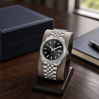 Montre analogique à quartz pour homme personnalisée avec bracelet en acrylique, OEM ODM, marque privée, logo personnalisé, coopération basée sur projet